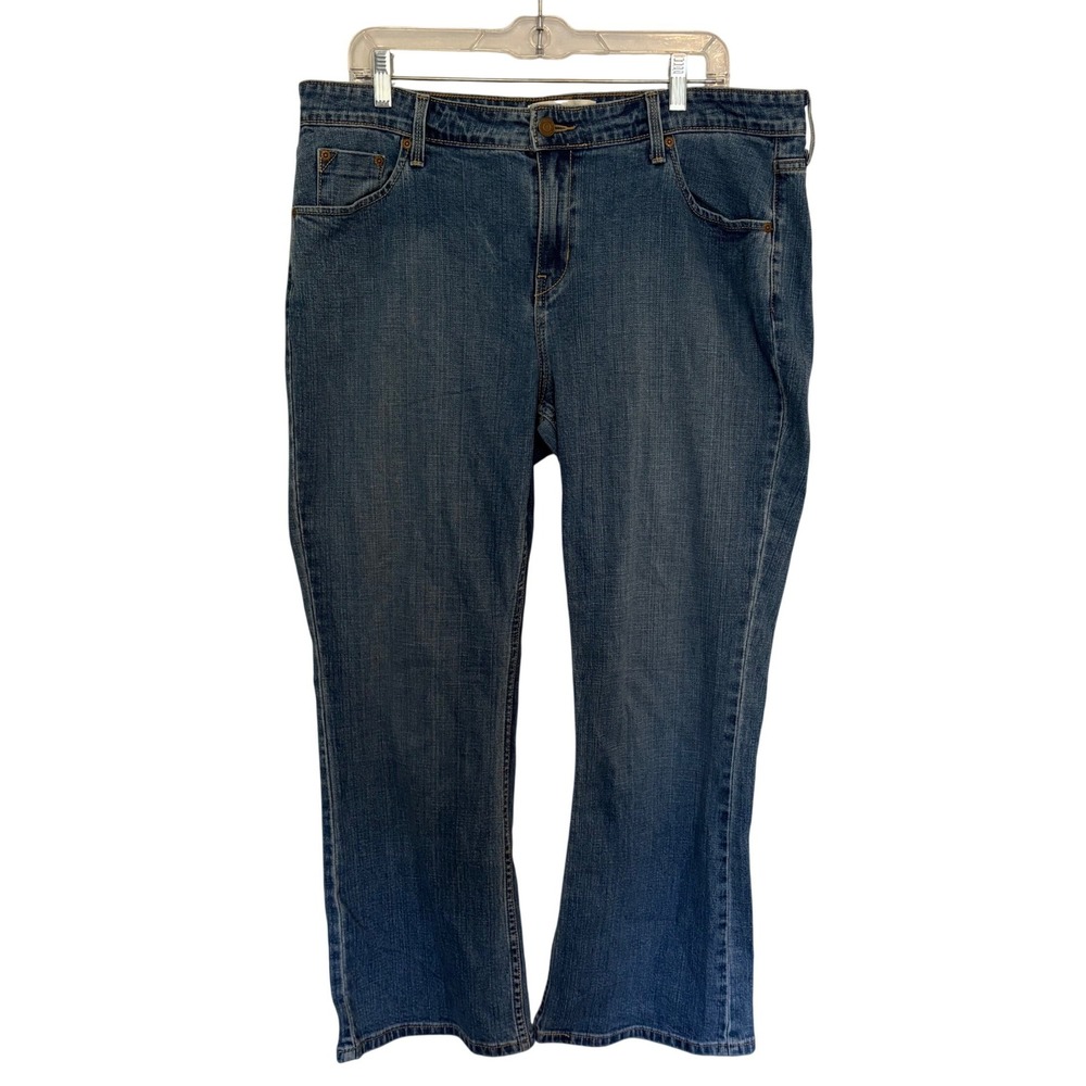 Signature Levi Strauss Mid Rise Bootcut Jeans 16 Short Medium Wash Blue Vtg Y2K